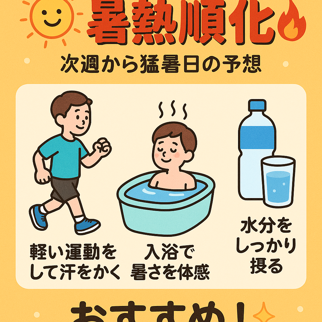 暑熱順化のイメージ図